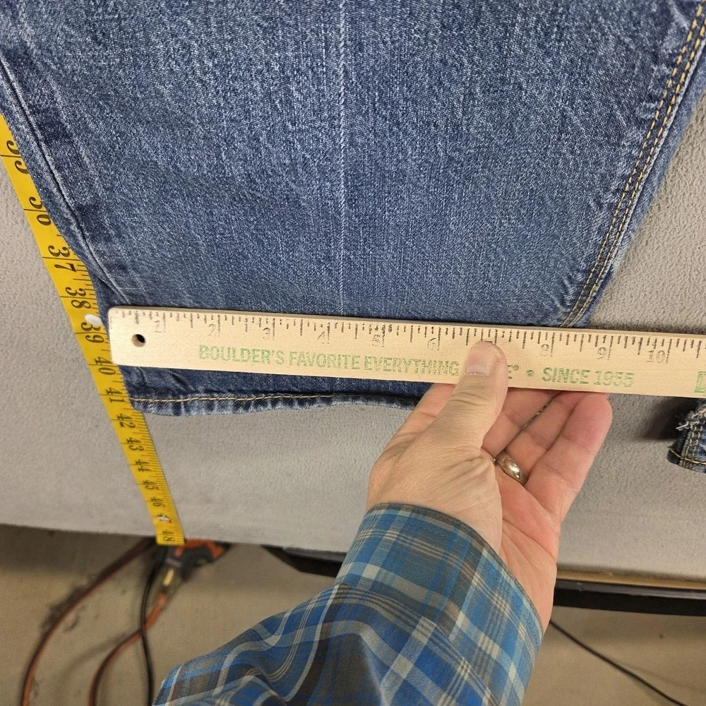 Hugo‎ Boss Jeans Mens Blue Selvedge Crafted2-Y Relaxed Straight Fits 33x34